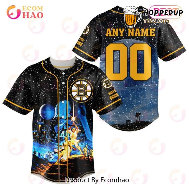 NHL Boston Bruins Custom Name Number Starwar Jerseys Baseball Jersey Unisex Shirt