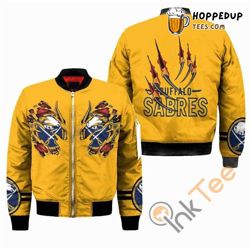NHL Buffalo Sabres Gold Claws Chistmas For Fan Bomber Jacket