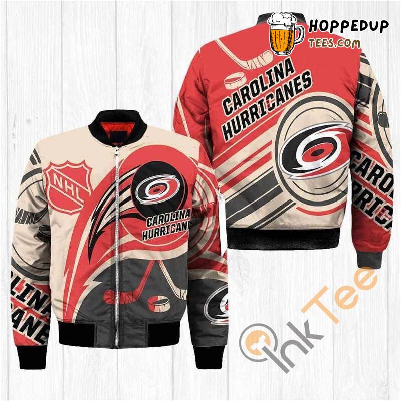 NHL Carolina Hurricanes Orange Cream Gift For Fans Bomber Jacket