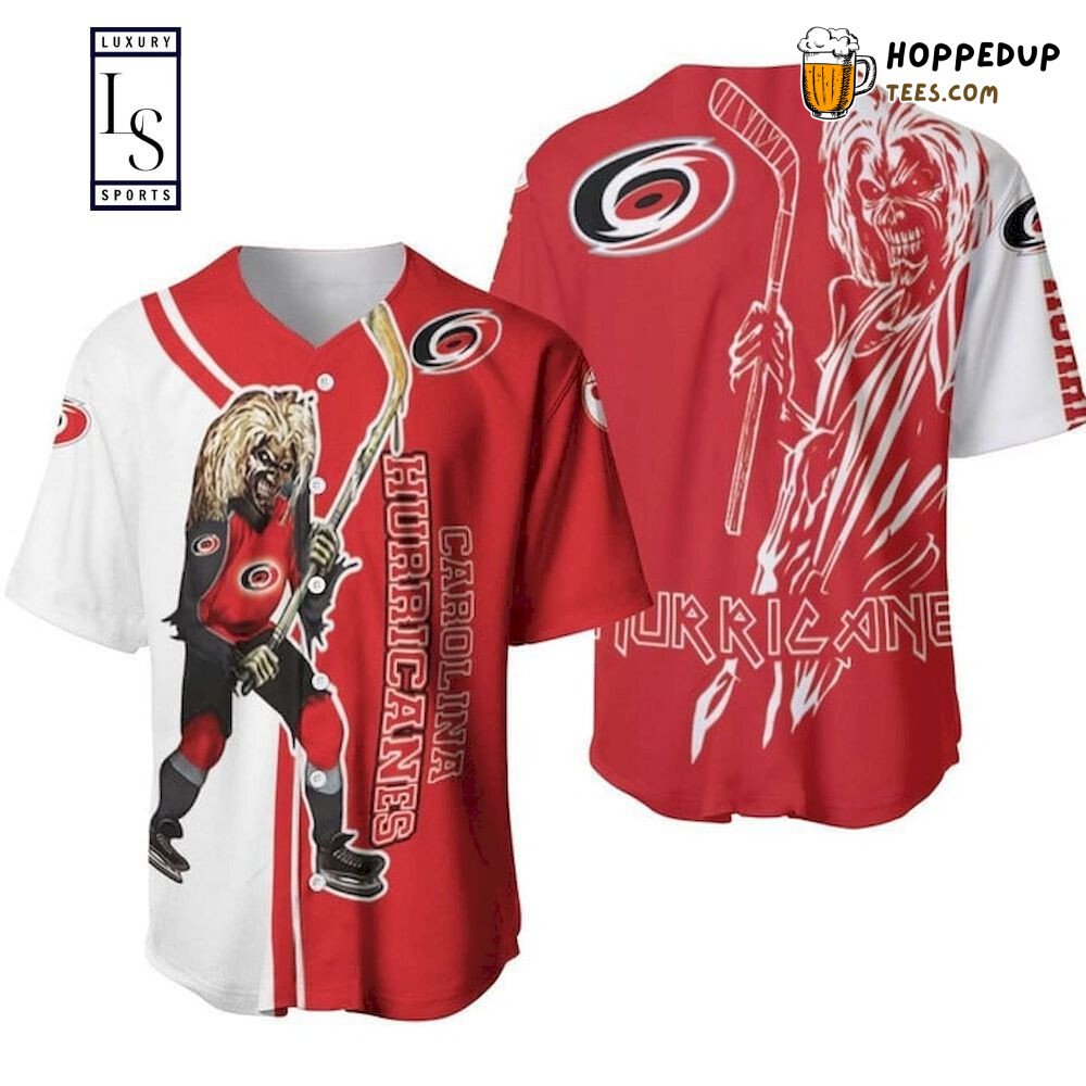 NHL Carolina Hurricanes Red White Zombie Player Baseball Jersey Unisex Shirt
