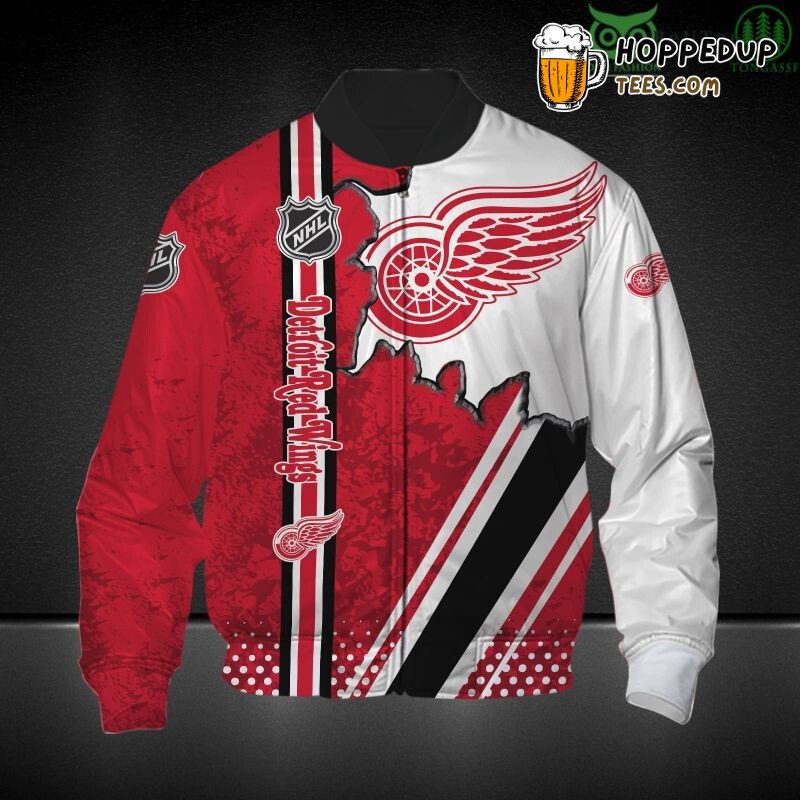 NHL Detroit Red Wings Logo Scratch Fanmade Bomber Jacket