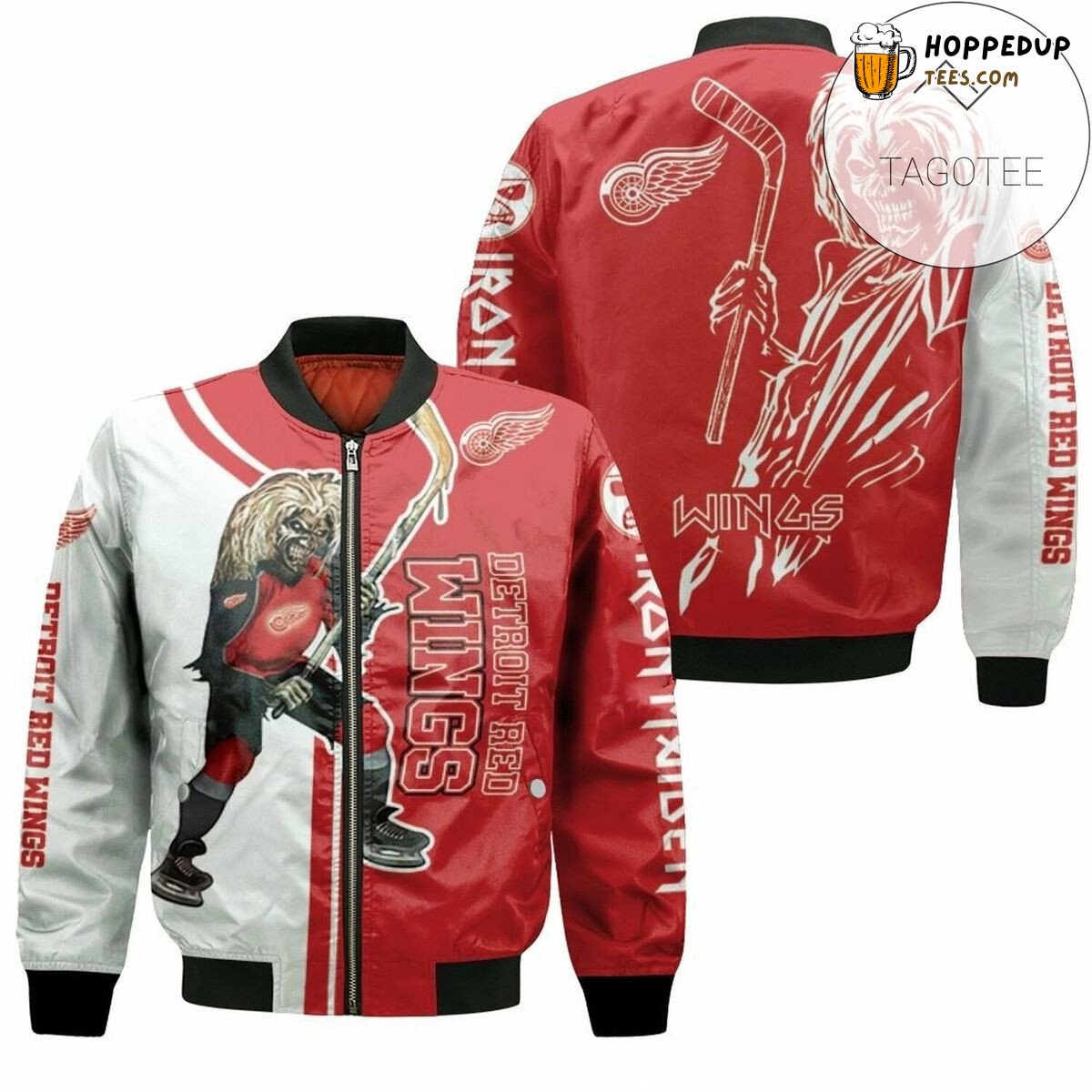 NHL Detroit Red Wings Zombie For Fans Bomber Jacket