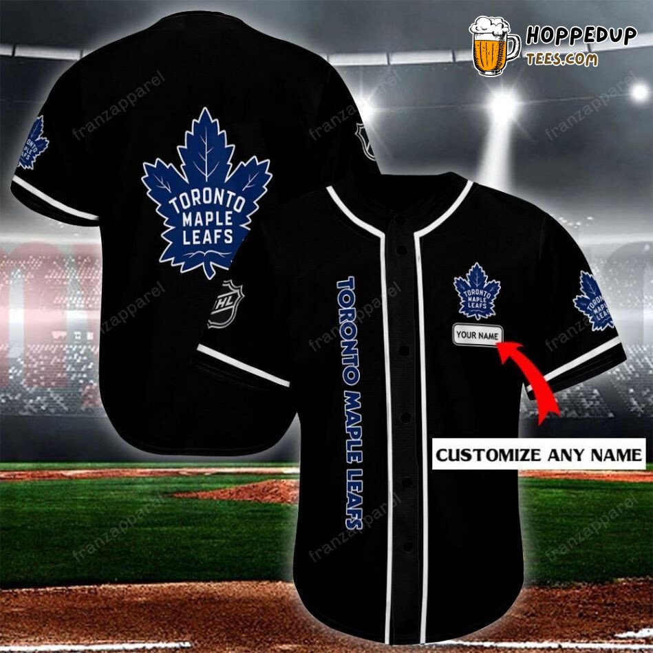NHL Toronto Maple Leafs Custom Name Blue Baseball Jersey Unisex Shirt