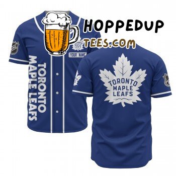NHL Toronto Maple Leafs Custom Name Blue Baseball Jersey V2 Unisex Shirt