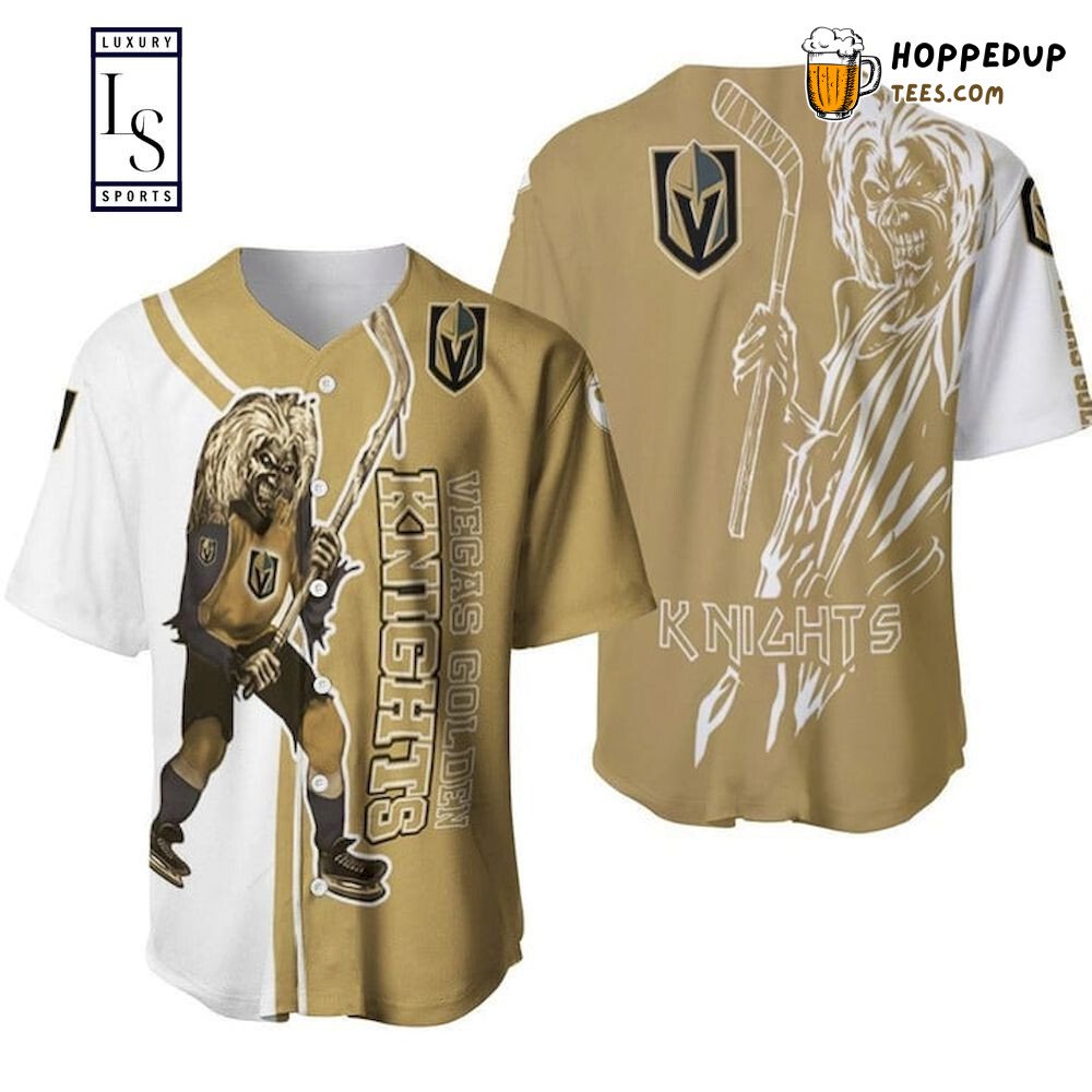 NHL Vegas Golden Knights Golden White Zombie Player Baseball Jersey Unisex Shirt