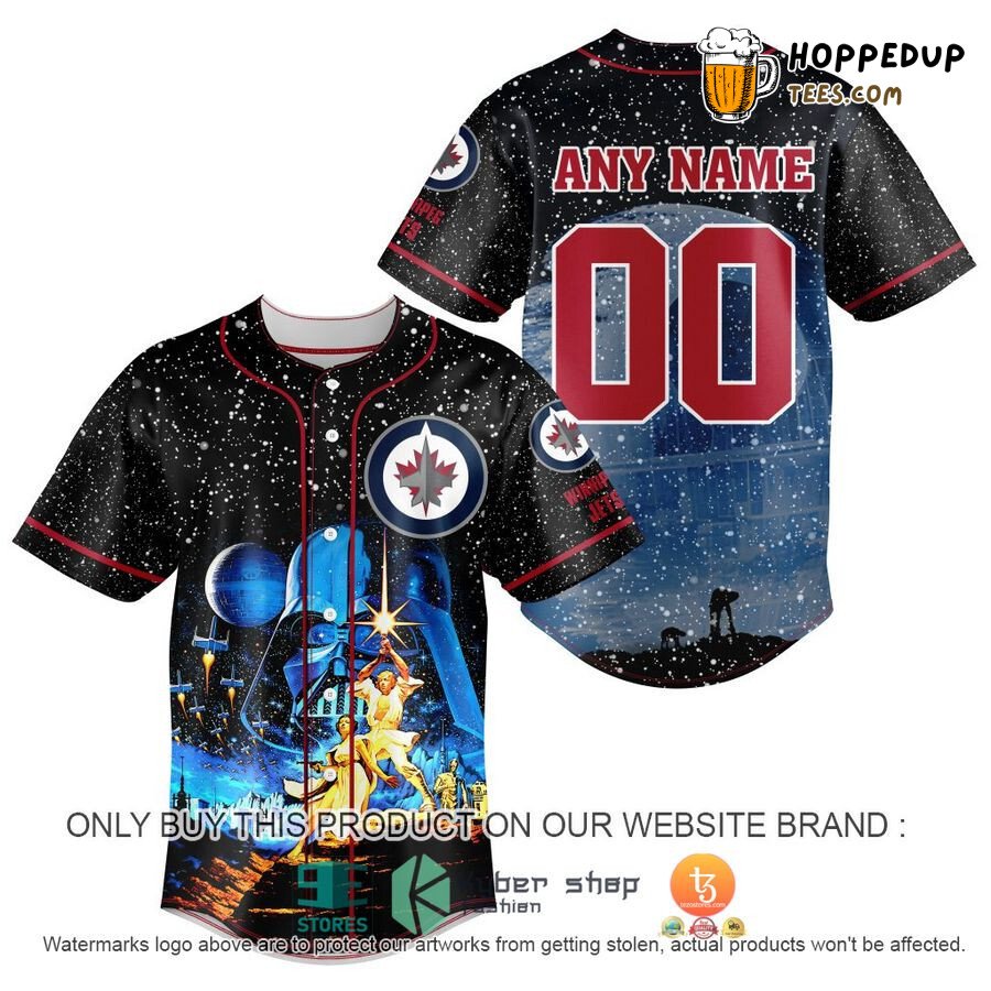 NHL Winnipeg Jets Custom Name Number Star War Baseball Jersey Unisex Shirt