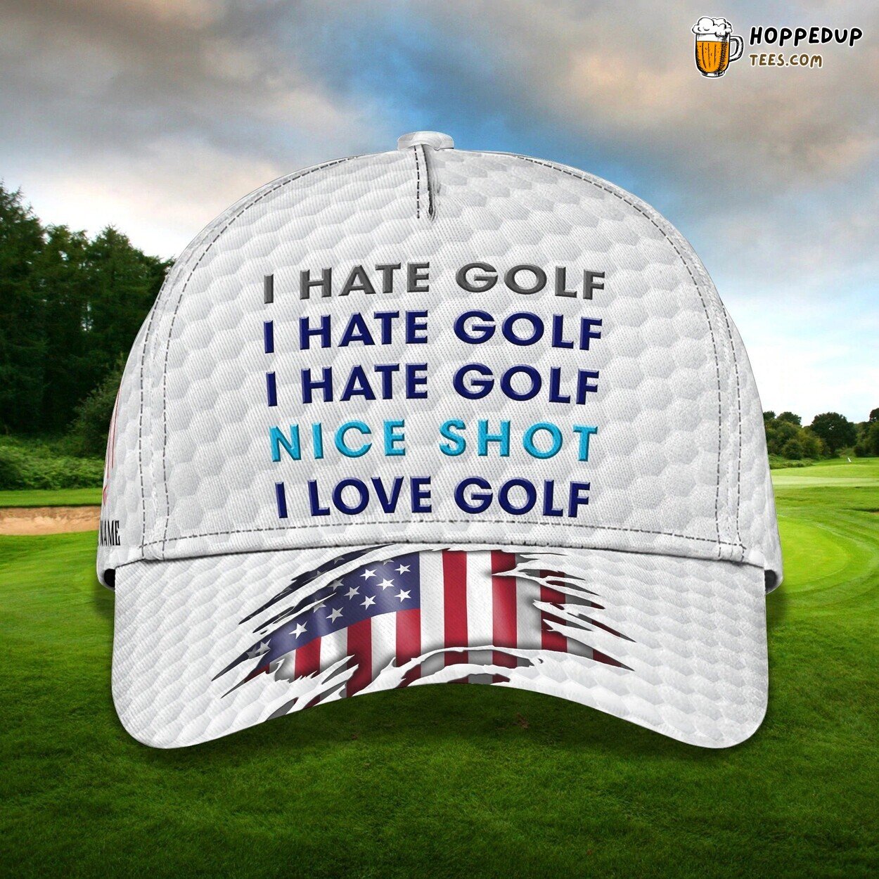 Nice Short Love Golf 3D Classic Cap Golf Lover Best Gift Hat Joy Game