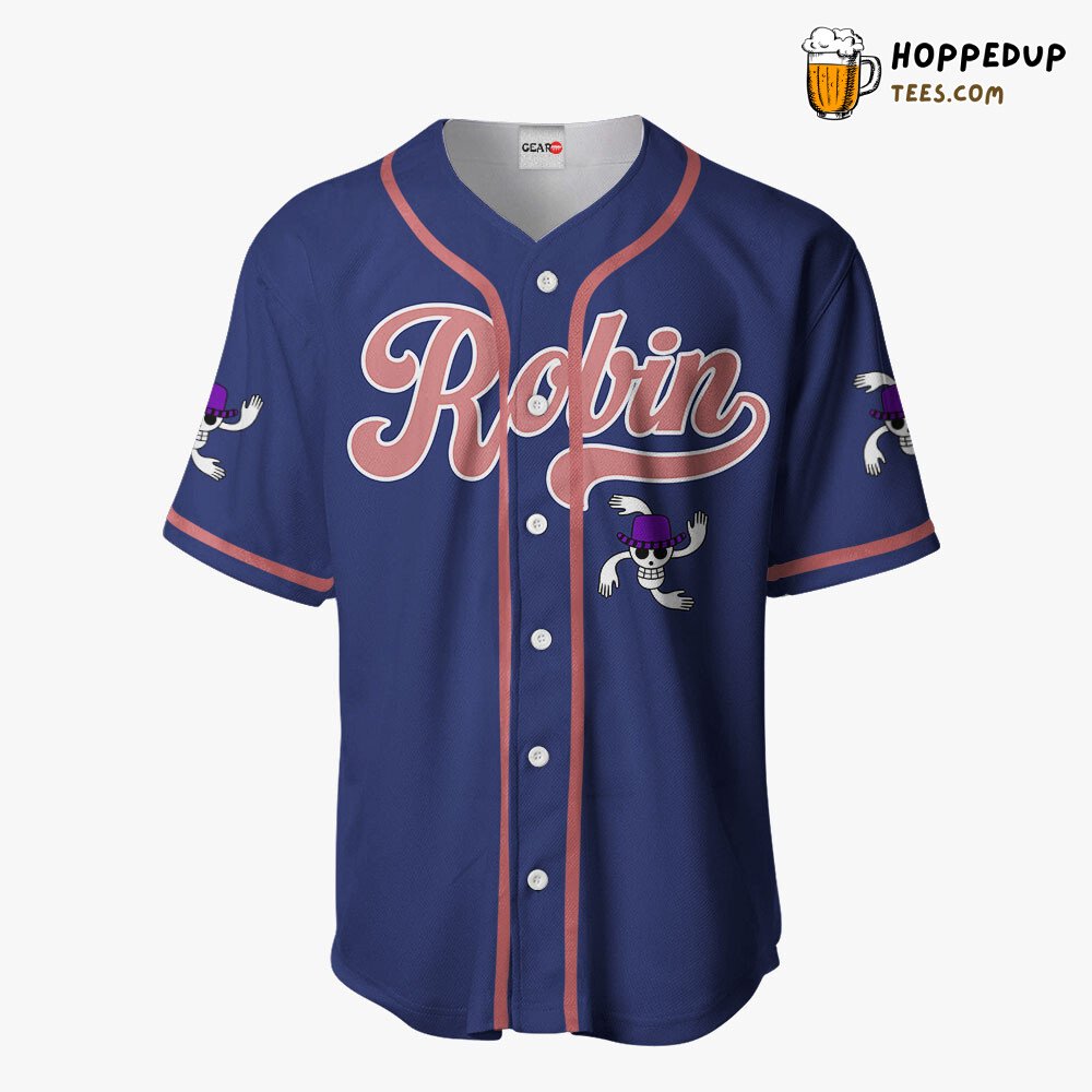 Nico Robin Emblem Distinctive Baseball Jersey Unique Collection Design Style