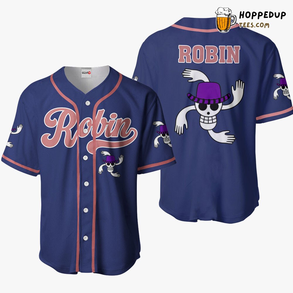 Nico Robin Emblem Distinctive Baseball Jersey Unique Collection Design Style Nico Robin Emblem Distinctive Baseball Jersey Unique Collection Design Style