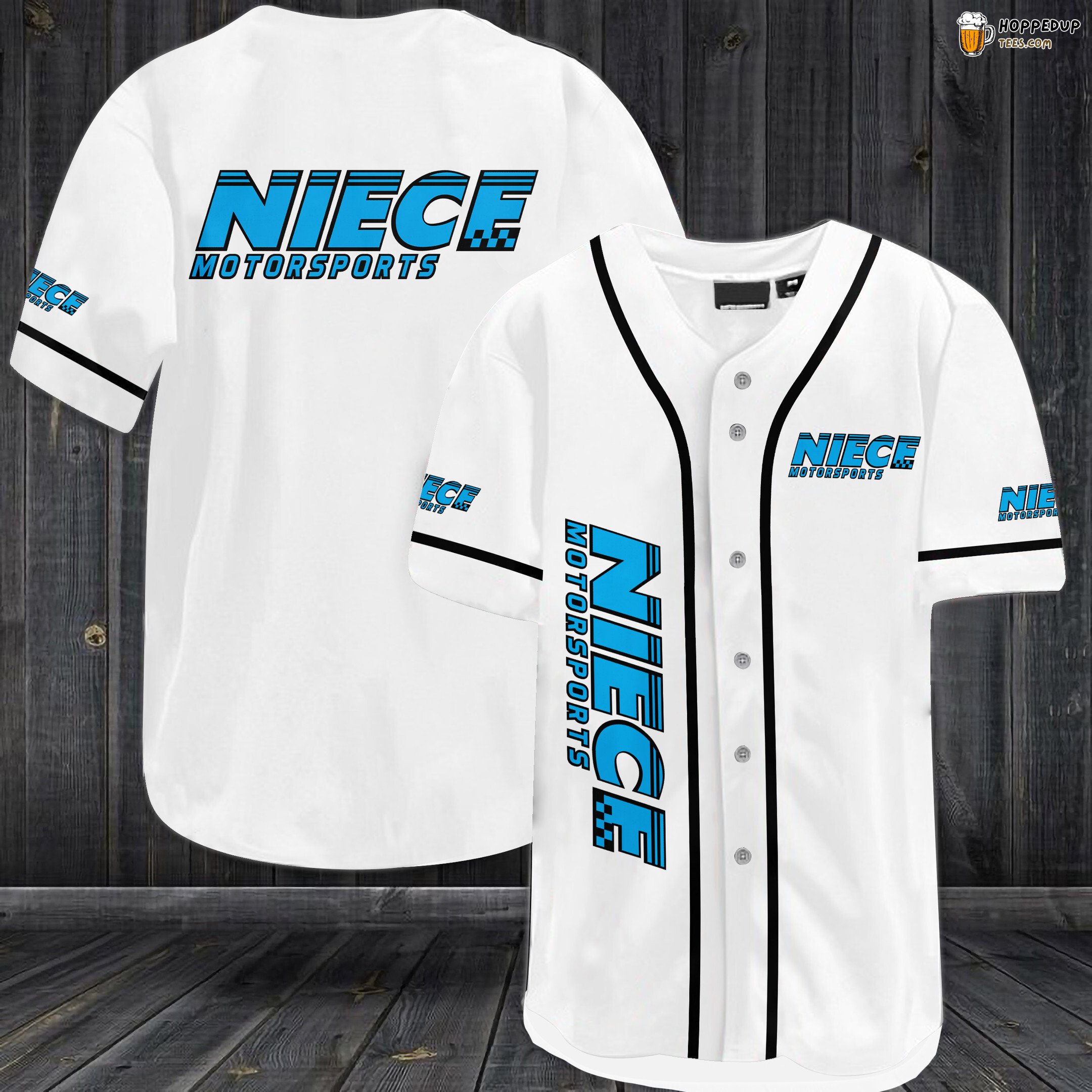 Niece Motorsports Car Team Baseball Jersey White Unisex Jersey Shirt
