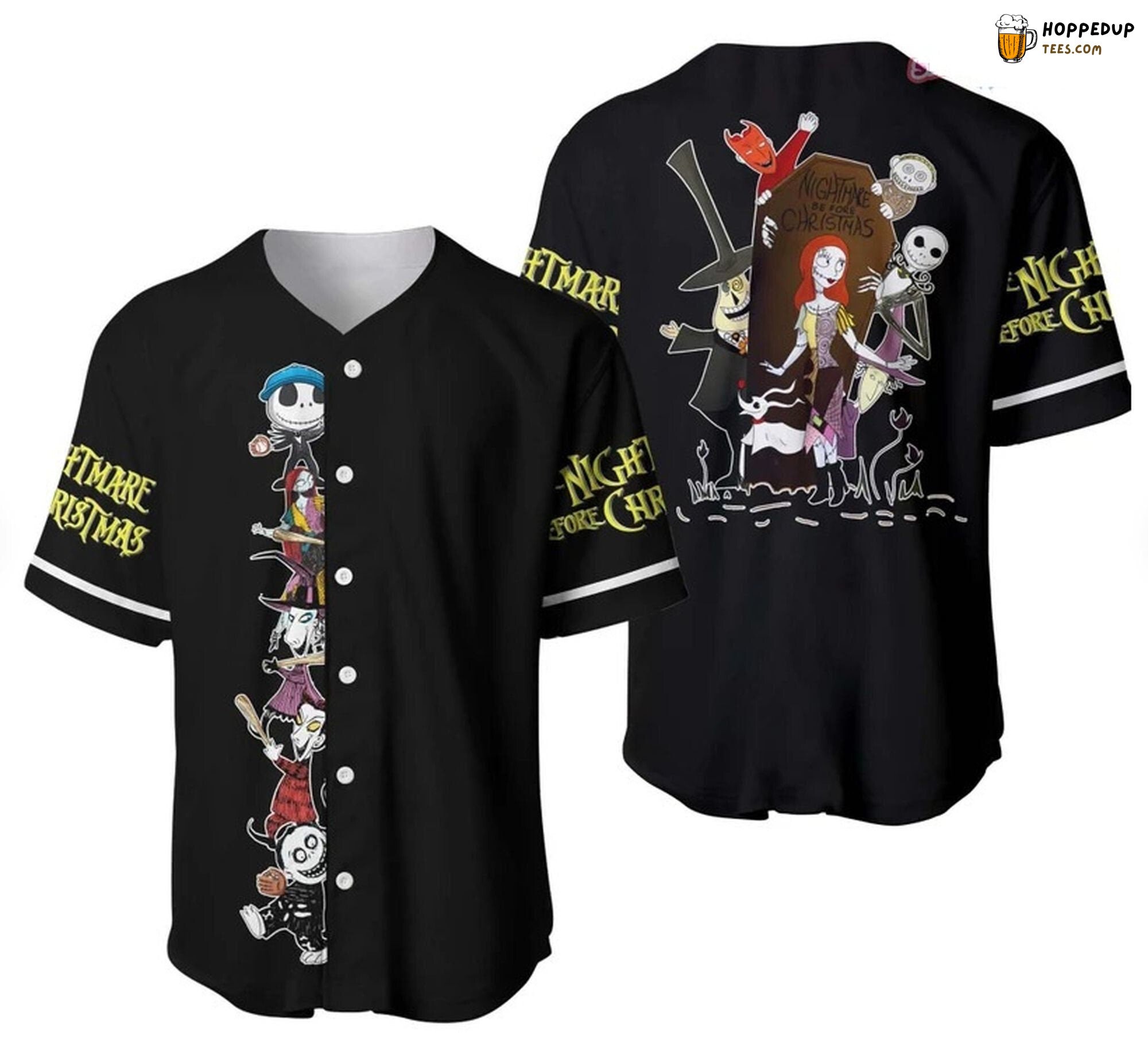 Nightmare Before Christmas Distinctive Unique Baseball Jersey Look