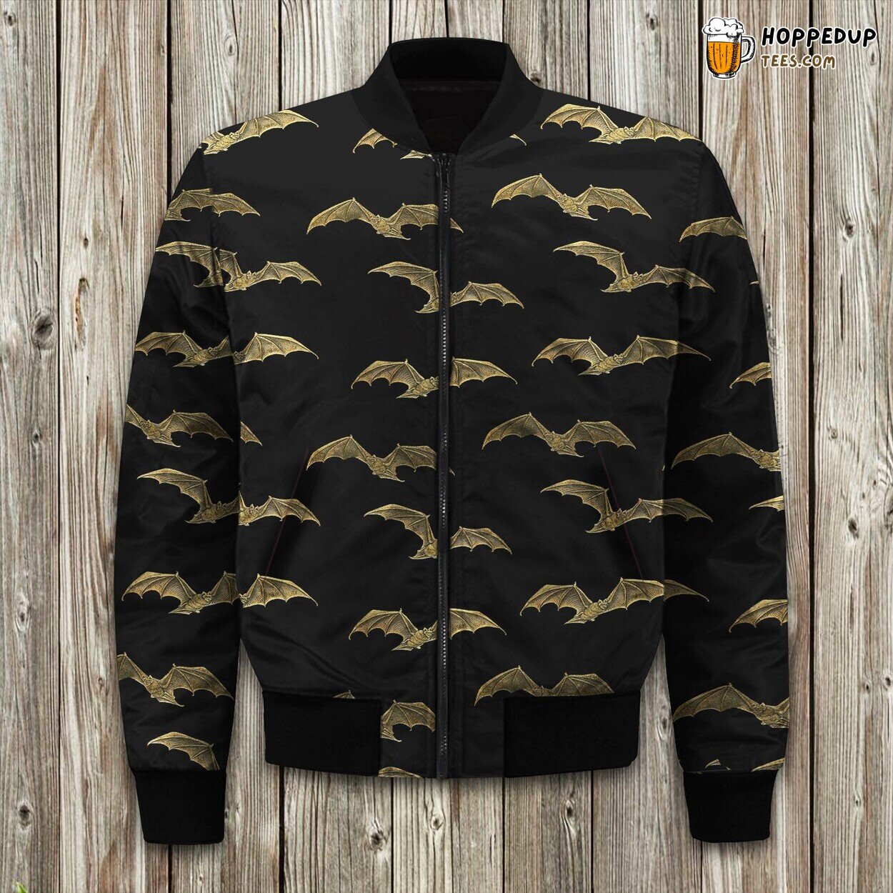 Nocturnal Flying Bats Display Bomber Jackets Winter Night Flight