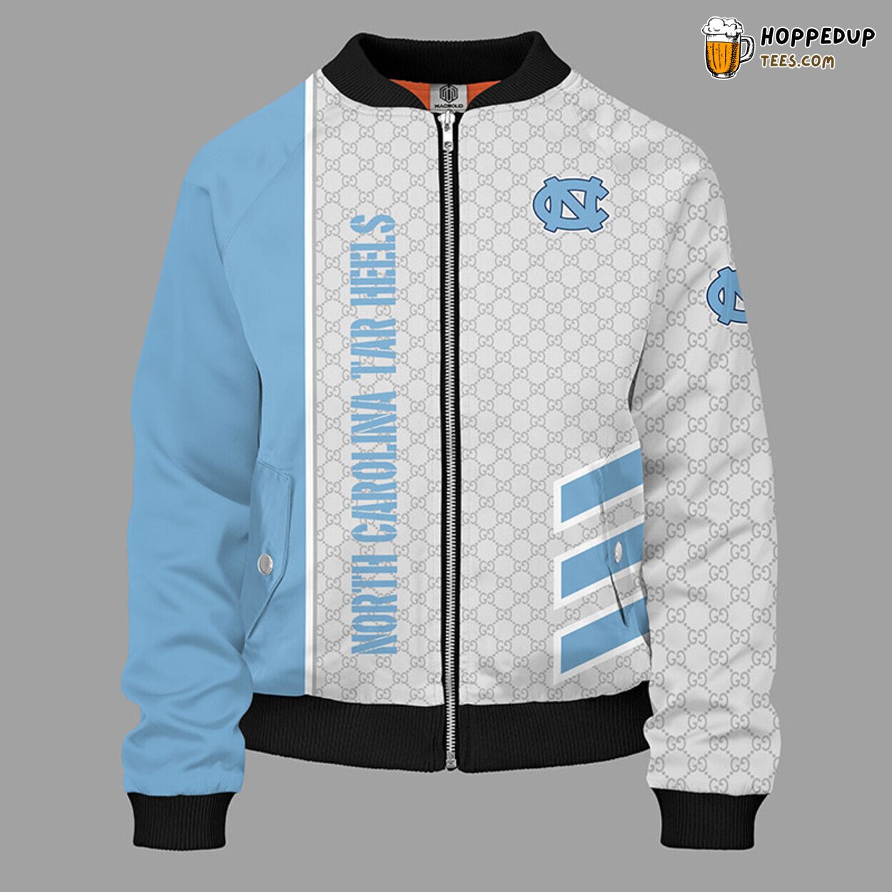 North Carolina Tar Heels Blue Unisex NCAA Bomber Jacket Design