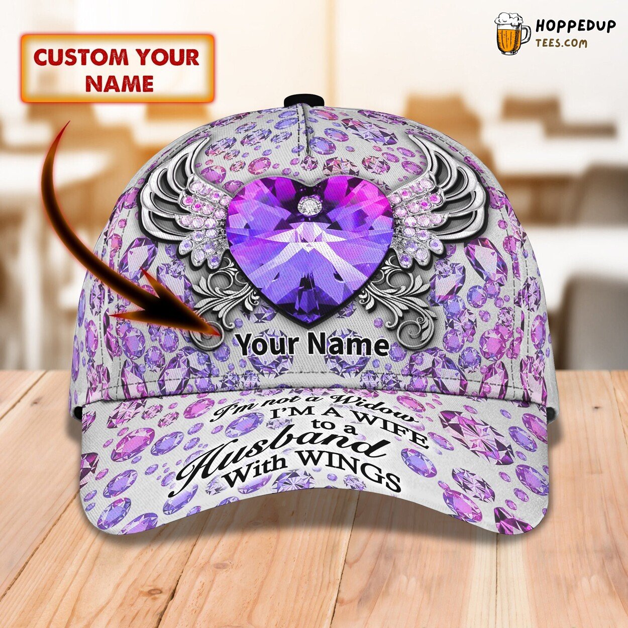 Not a Widow Again 3D Classic Cap Personalized Unique Design Name