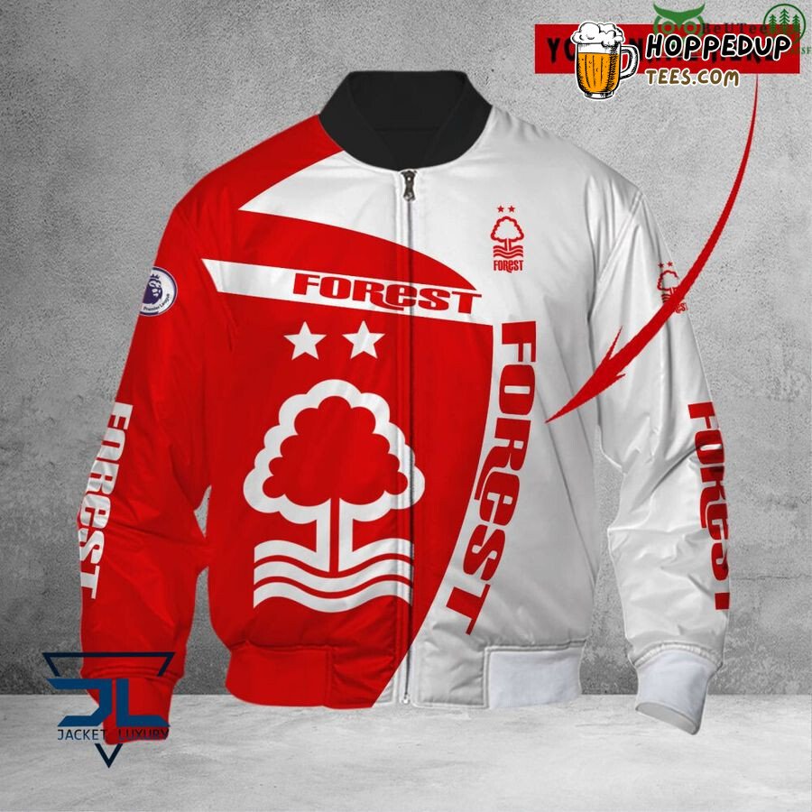 Nottingham Forest FC Custom Name Logo Bomber Jacket
