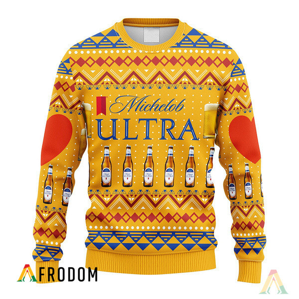 Novelty Michelob Ultra Christmas Ugly Sweater HU