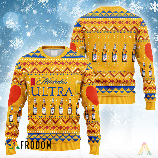 Novelty Michelob Ultra Christmas Ugly Sweater HU