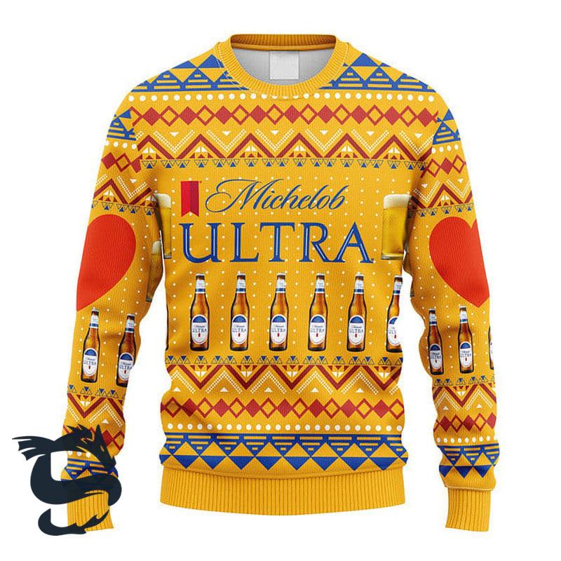 Novelty Michelob Ultra Christmas Ugly Sweater HU
