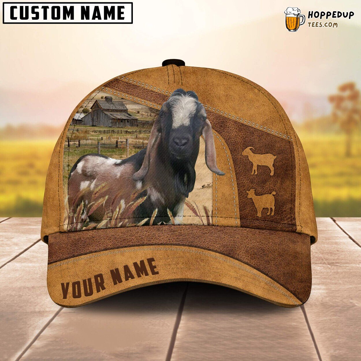 Nubian Goats Farm Lovers Retro 3D All Over Print Baseball Cap Animal