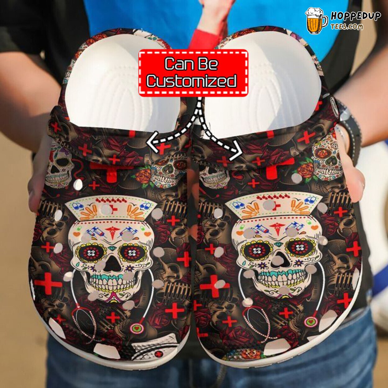 Nurse And Skull Themed Unique Comfortable Stylish Clog Shoes