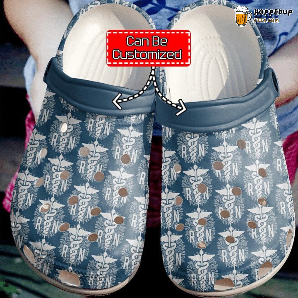 Nurse Beach Registered Pattern Theme Comfortable Clogs Footwear
