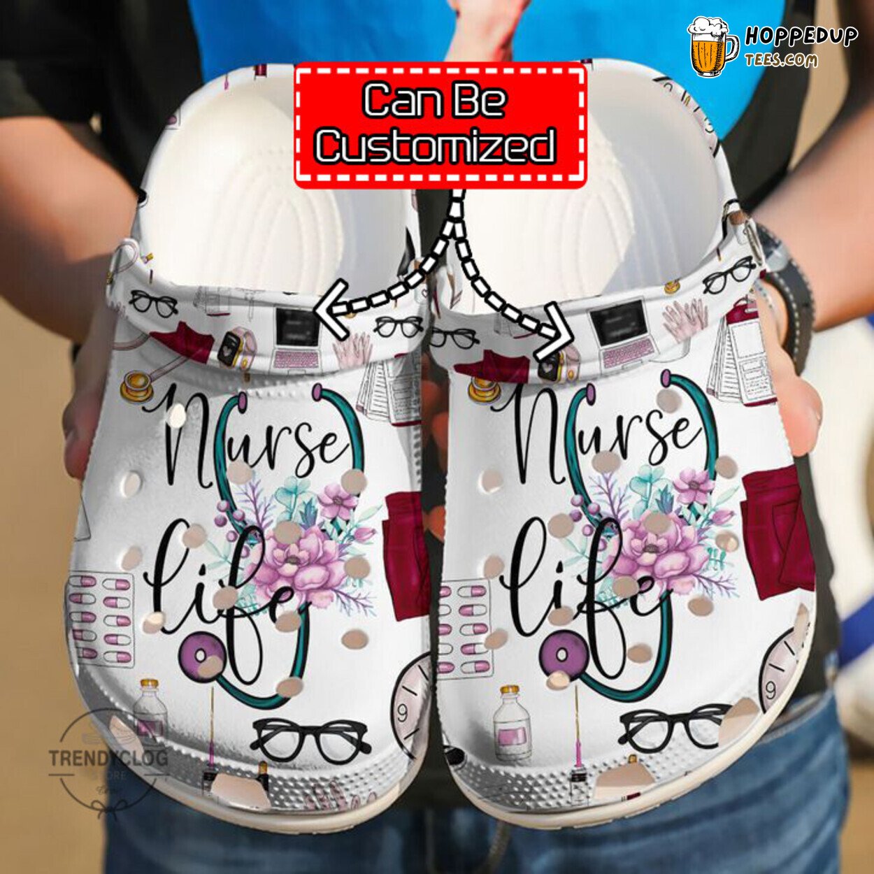Nurse Beautiful Life Theme Comfortable Stylish clog Shoes Unique