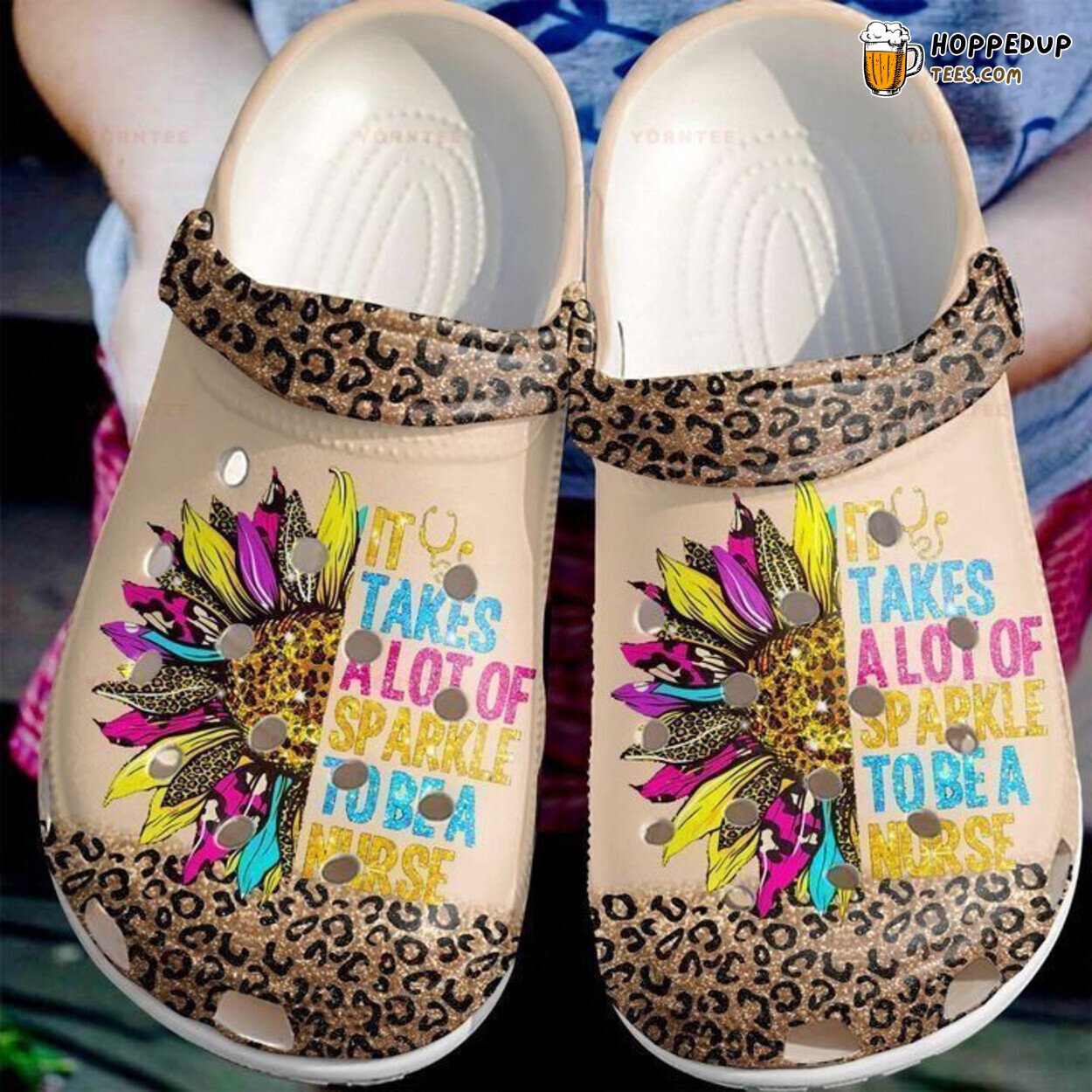 Nurse Best Sparkle Themed Lover Gift Comfortable Rubber Clog Shoes