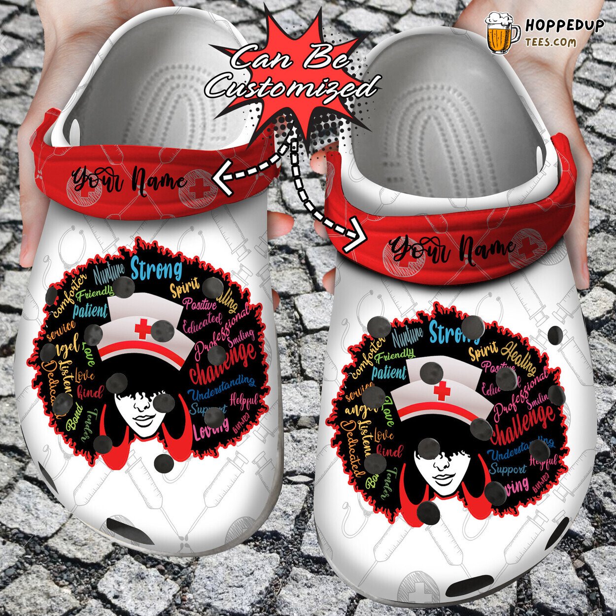 Nurse Black Woman Personalized Comfortable Unique Design Clogs
