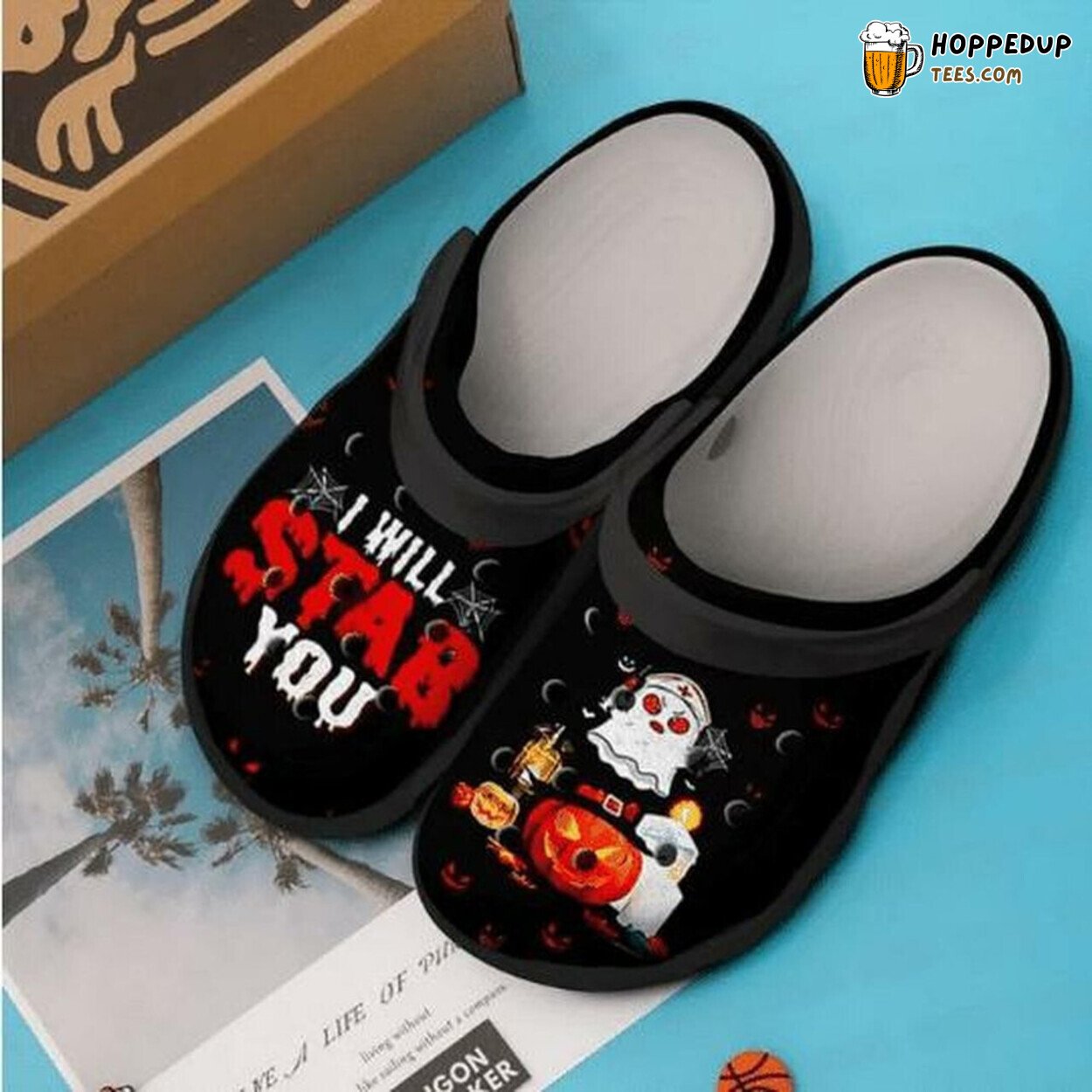 Nurse Boo Halloween I Will Stab You Personalized Rubber Clog Shoes Comfy