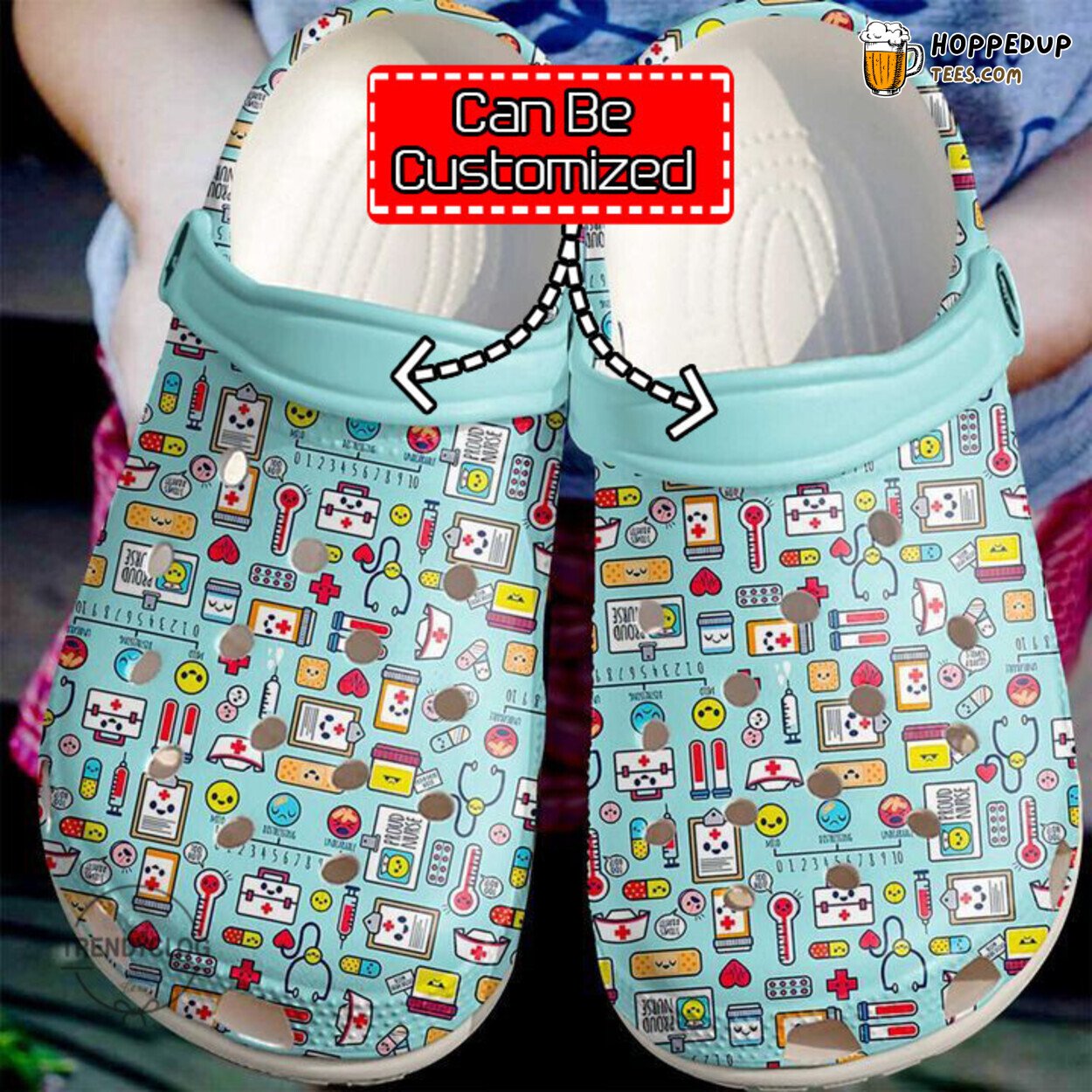 Nurse Cute Pattern Themed Comfortable Unique Design clog Shoes