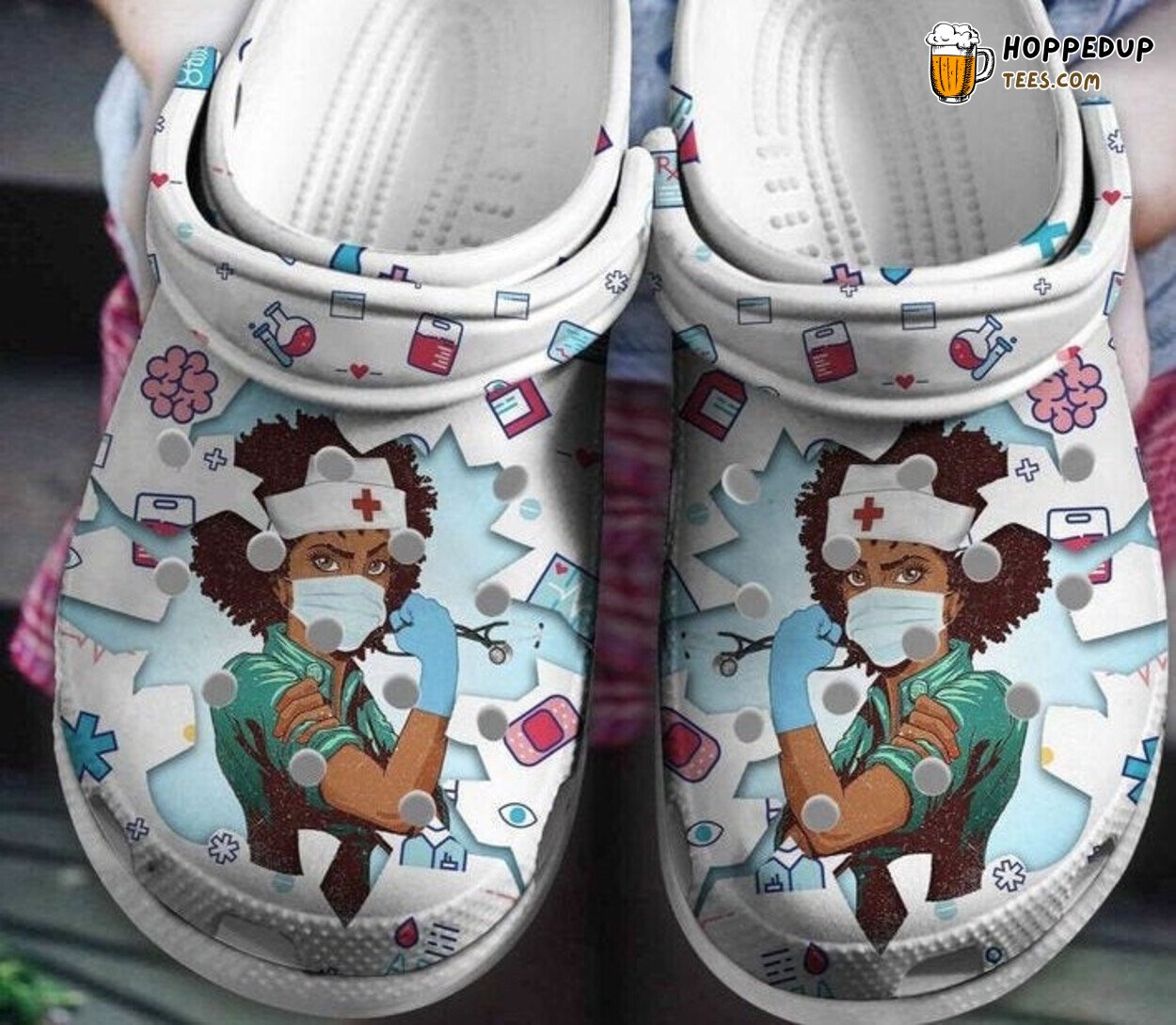 Nurse Girl Proud Fan Gift Classic Water Comfortable Unique Rubber Clogs