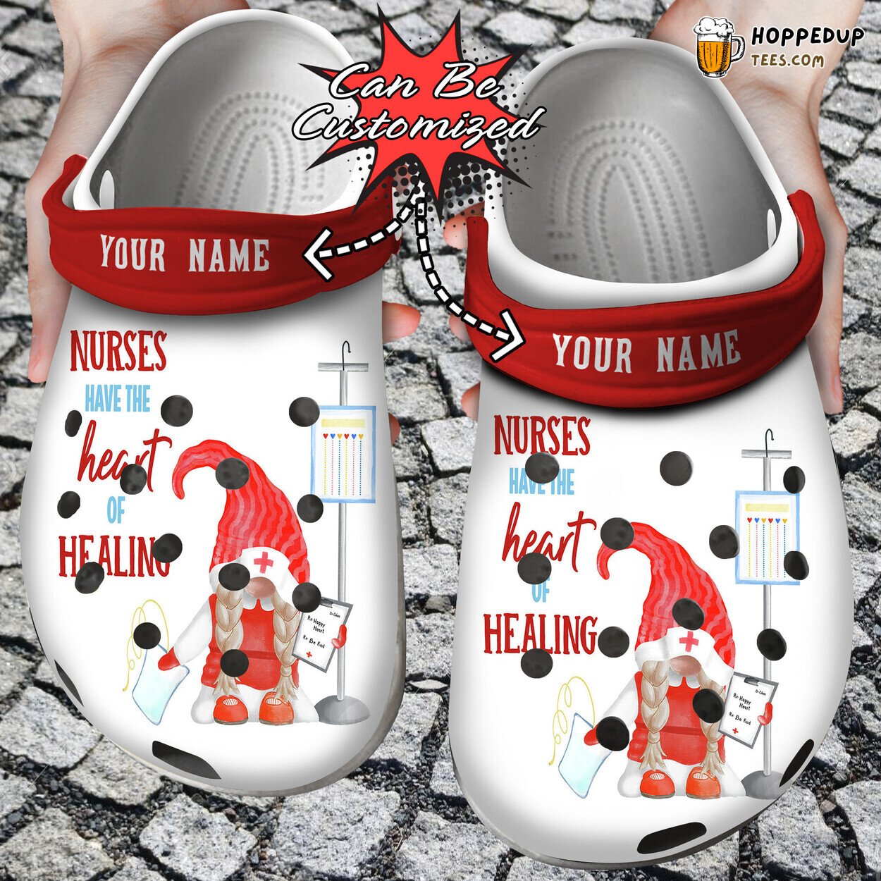 Nurse Gnome Healing Personalized Comfortable Unique Design Clog Shoes