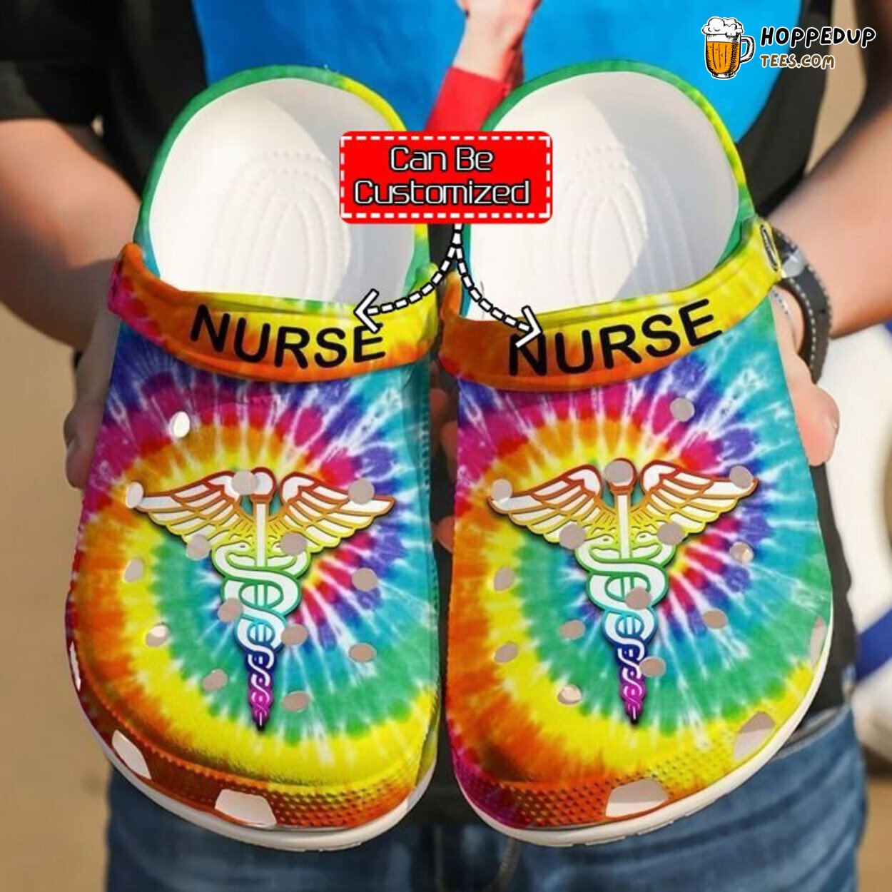 Nurse Hippie Theme Comfortable Clogs Healthcare Professional Inspired Shoes
