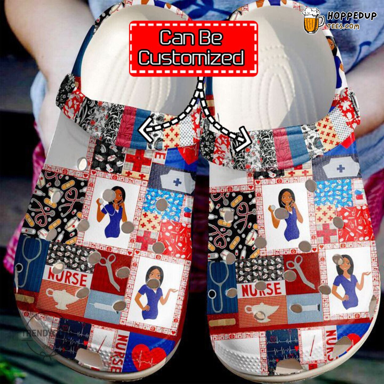Nurse Is Life Theme Personalized Comfortable Stylish Clog Shoes