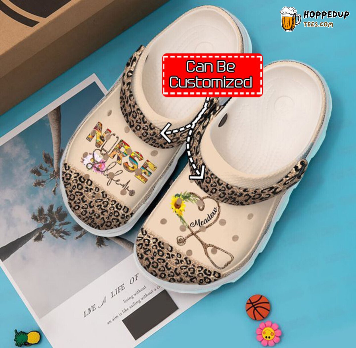 Nurse Life Leopard Personalized Comfortable Unique Design Clogs