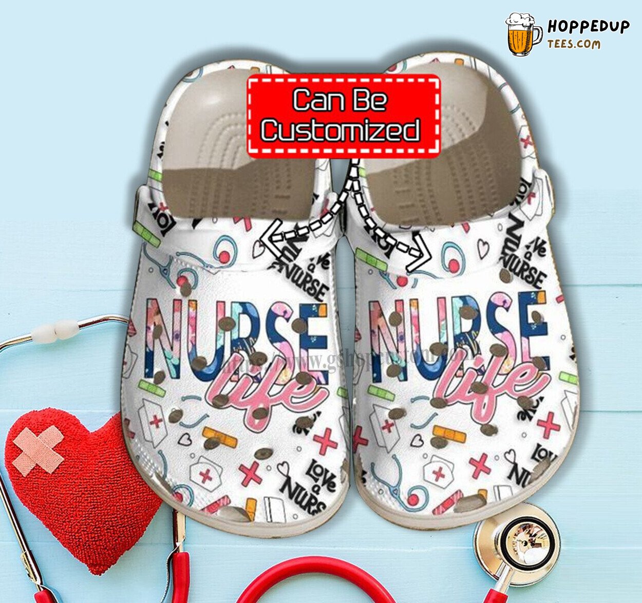 Nurse Life Pattern Medical Items Mother’s Day Doctor Clogs