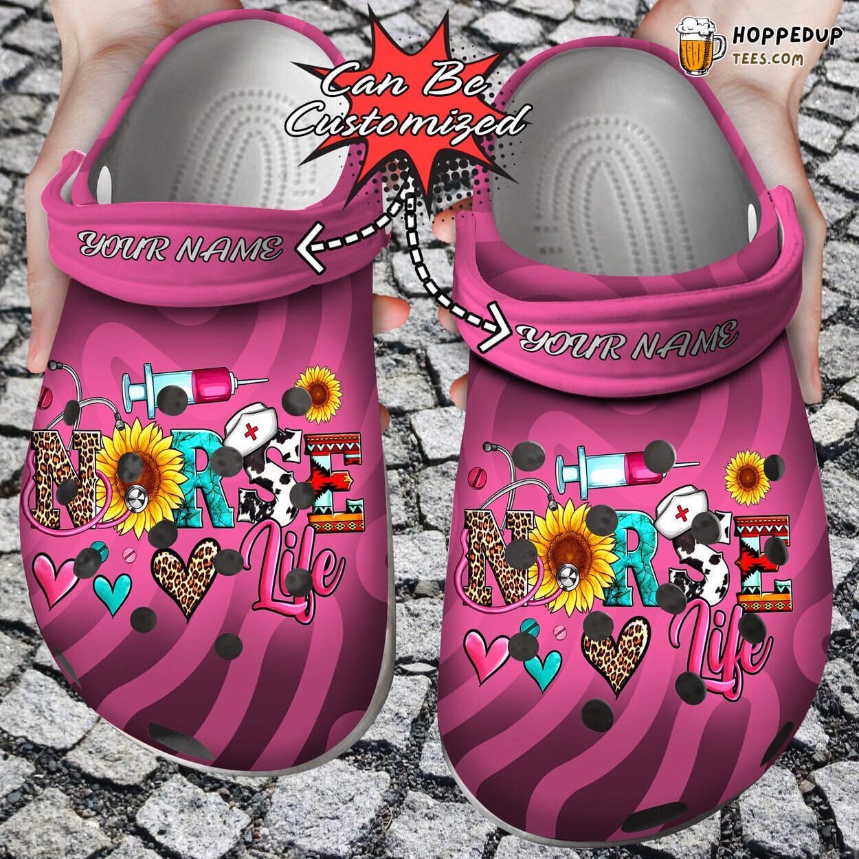 Nurse Life Personalized Theme Comfortable Unique Clog Shoes Design