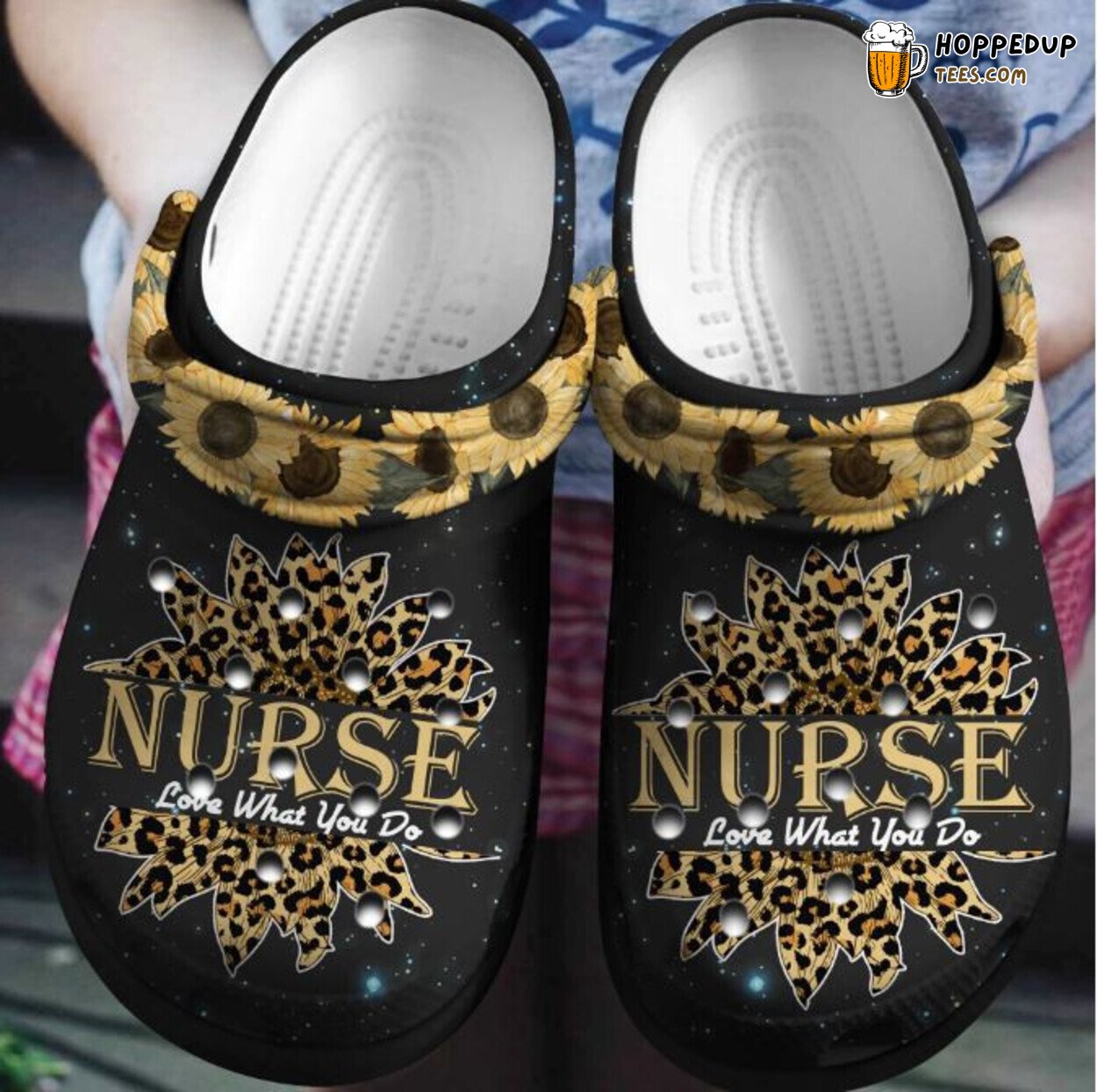 Nurse Love Leopard Skin Sunflower Custom Shoes Birthday Gift Women Friends