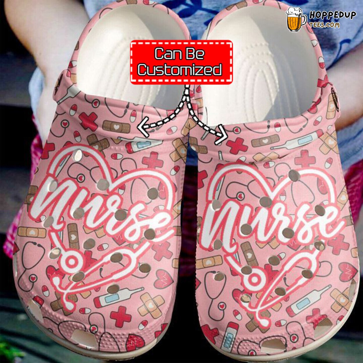 Nurse Lovely Life Theme Comfortable Clog Shoes for Healthcare Professionals