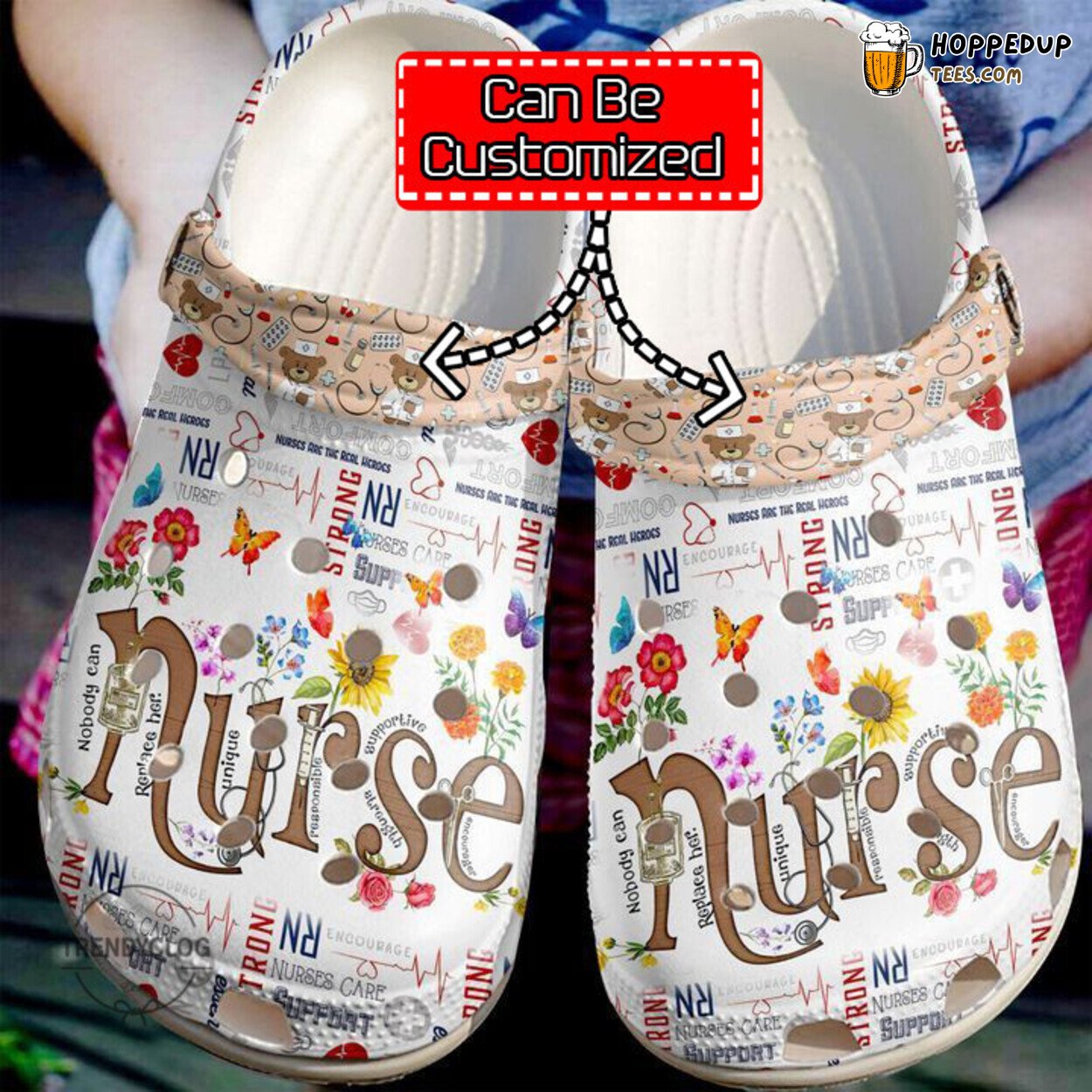 Nurse Nobody Can Replace Theme Comfortable Stylish Clog Shoes