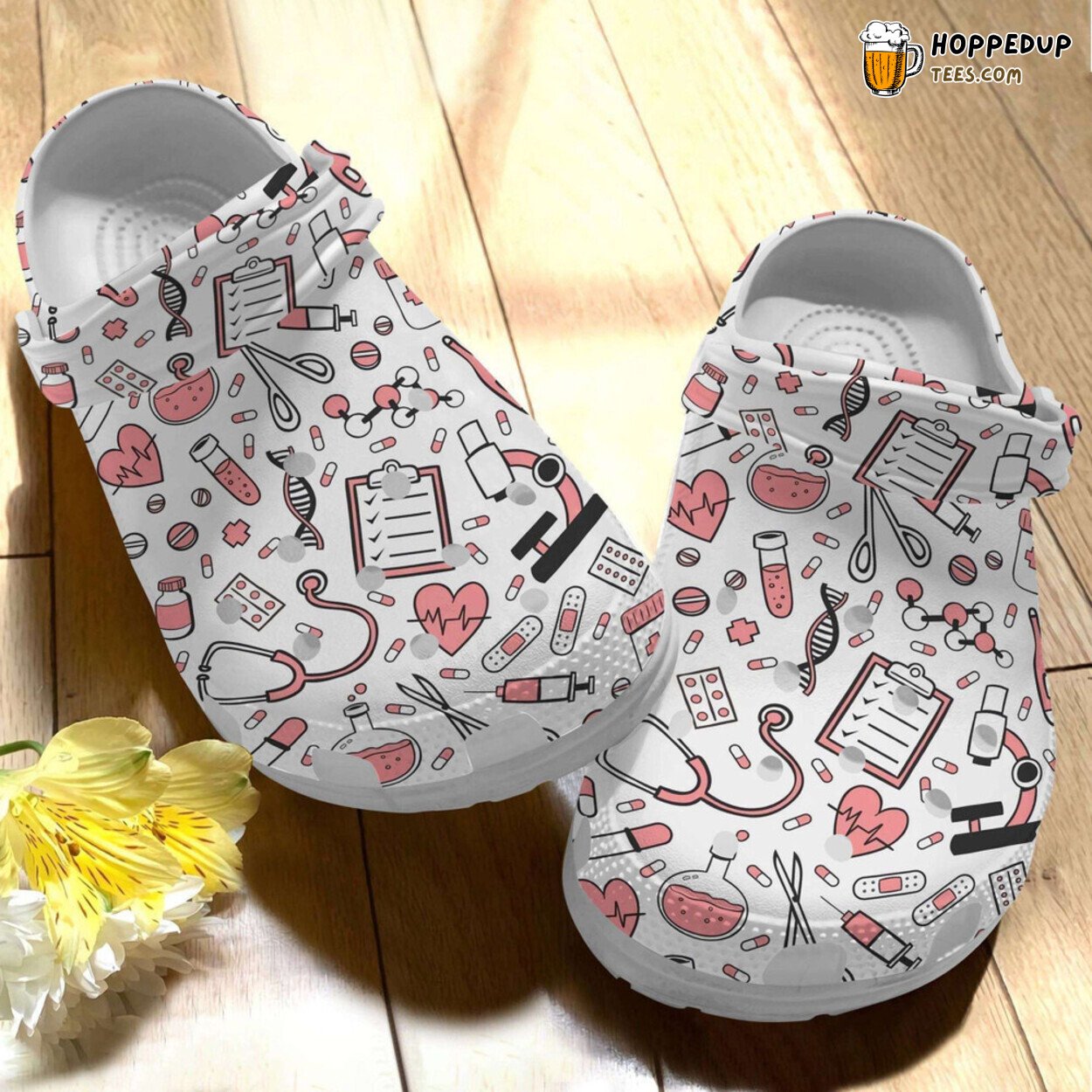 Nurse Nursing Kit Themed Rubber Clog Shoes Comfy Healthcare Footwear