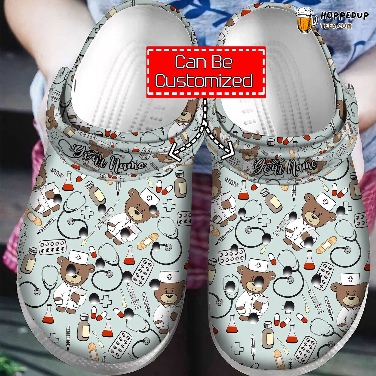 Nurse Nursing Life Theme Comfortable Clogs Healthcare Professional Shoes