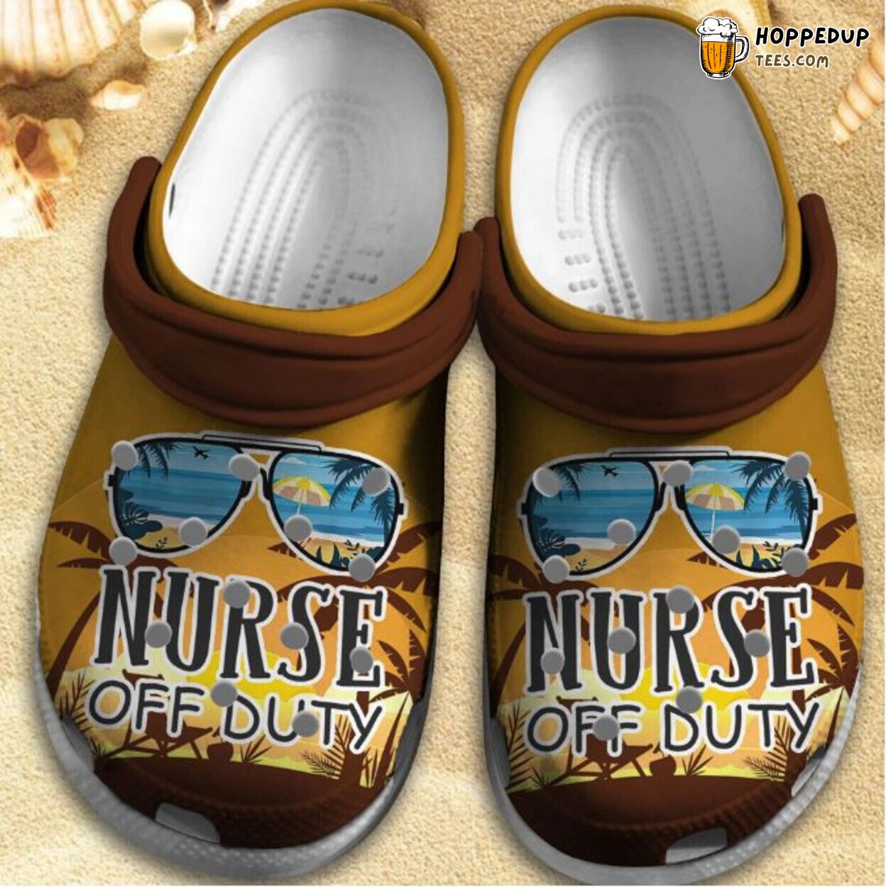 Nurse Off Duty Summer Beach 2022 Outdoor Birthday Gift Clogs Shoes