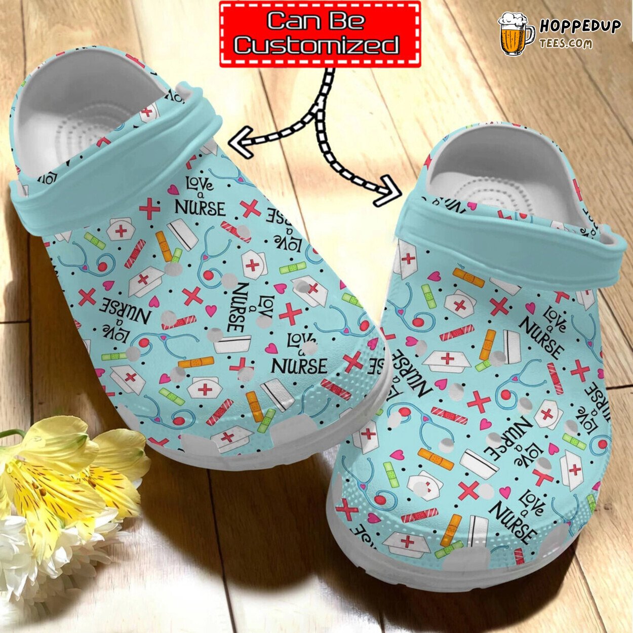 Nurse Personalized Life Pattern Clog Shoes Comfortable Nursing Wear