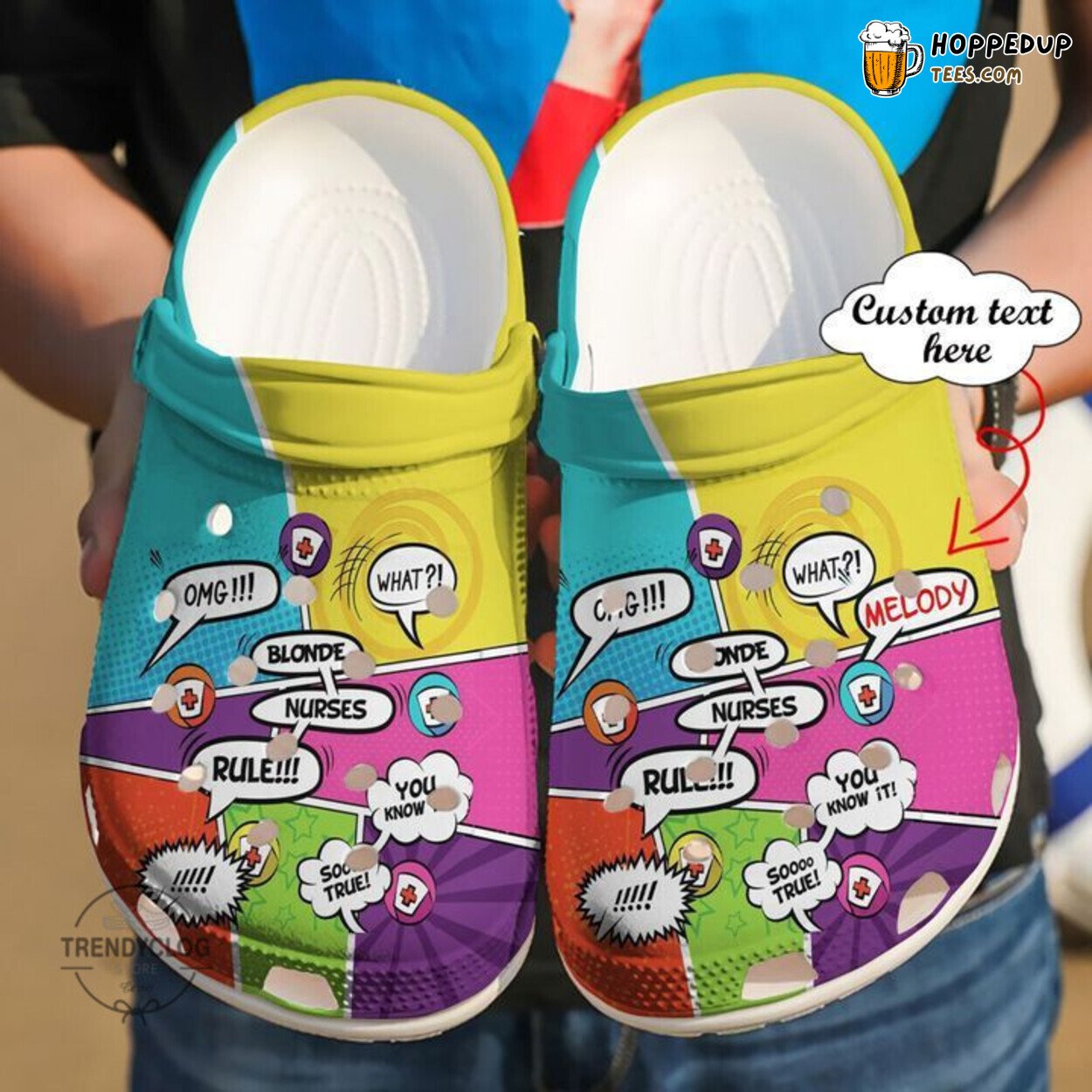 Nurse Personalized Rules Theme Comfortable Practical Clogs