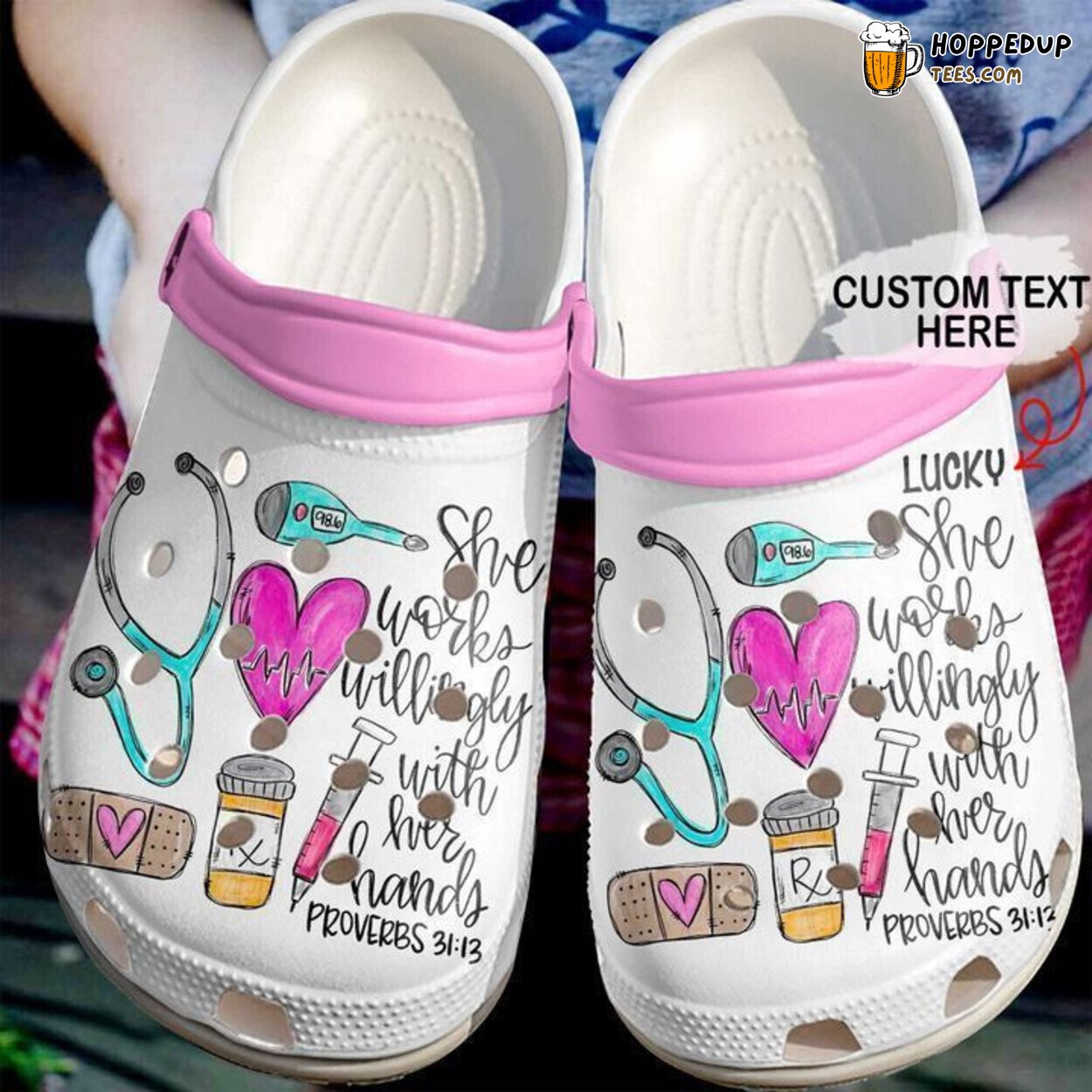 Nurse Personalized She Works Willingly Comfortable Rubber Clogs