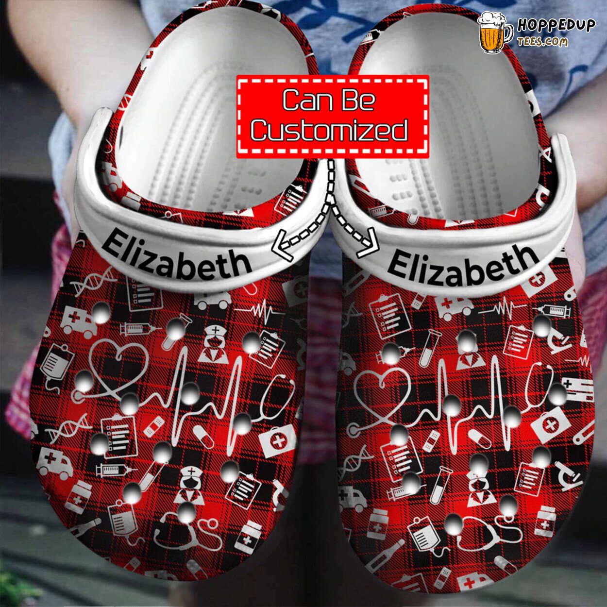 Nurse Personalized With Nursing Symbols Comfortable Clog Shoes