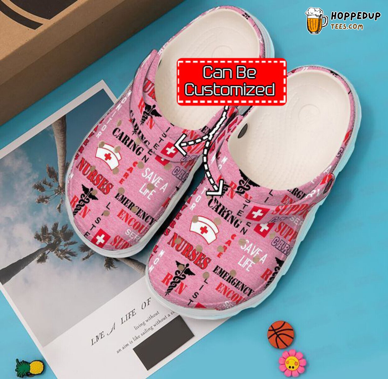 Nurse RN Pride Theme Comfortable Clogs Healthcare Professional Footwear