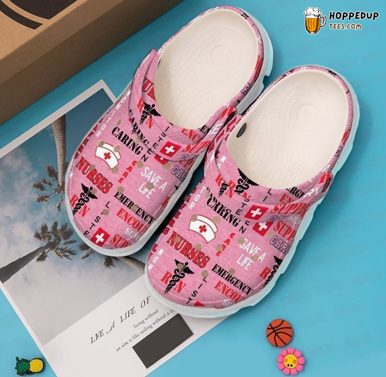 Nurse RN Pride Themed Classic Comfortable Unique Clogs Shoes
