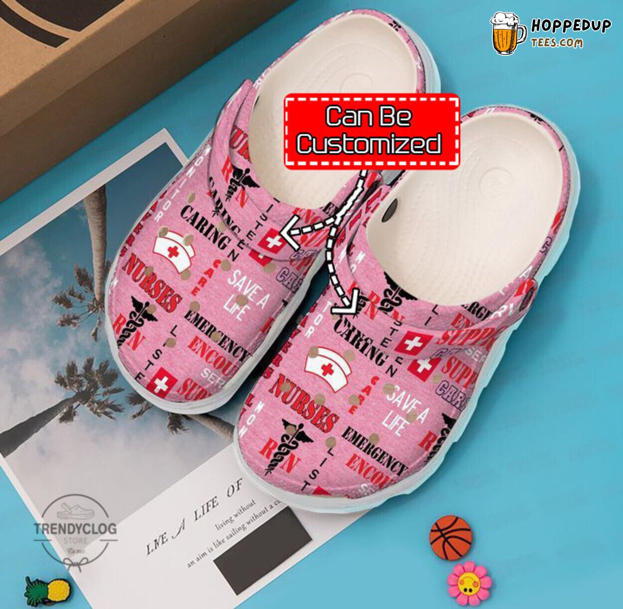 Nurse RN Pride Themed Comfortable Unique Personalized Clog Shoes